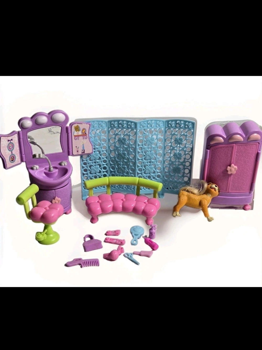 Polly Pocket Glitz & Glam Totally Trendy Pets Paw Spa PARTS Vintage 2006
